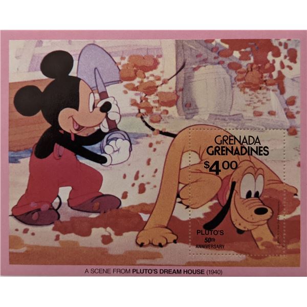 1981 Grenada  Pluto's 50th Anniversary Souvenir Stamp Sheet