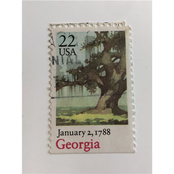 1987 22c Bicentenary Statehood: Georgia Stamp