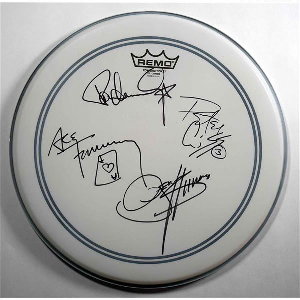Kiss signed drum head