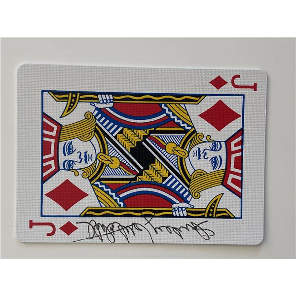 signed playing card