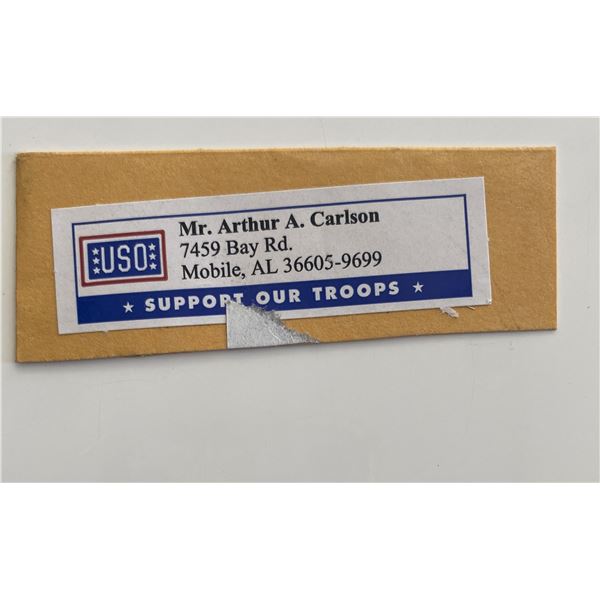 Arthur A. Carlson return address label