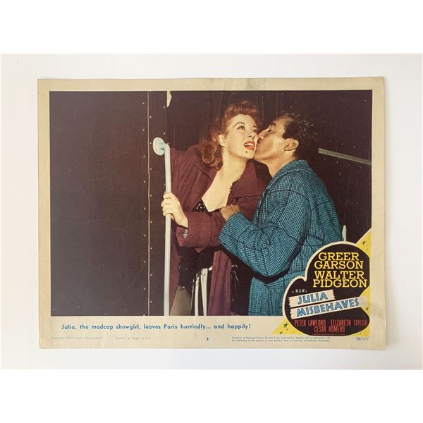 Julia Misbehaves original 1948 vintage lobby card
