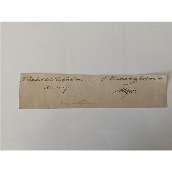President of Switzerland original signature