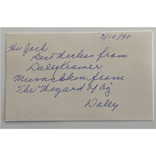 Dolly Kramer signed note