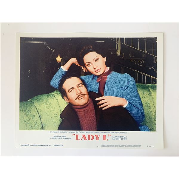 Lady L original 1965 vintage lobby card