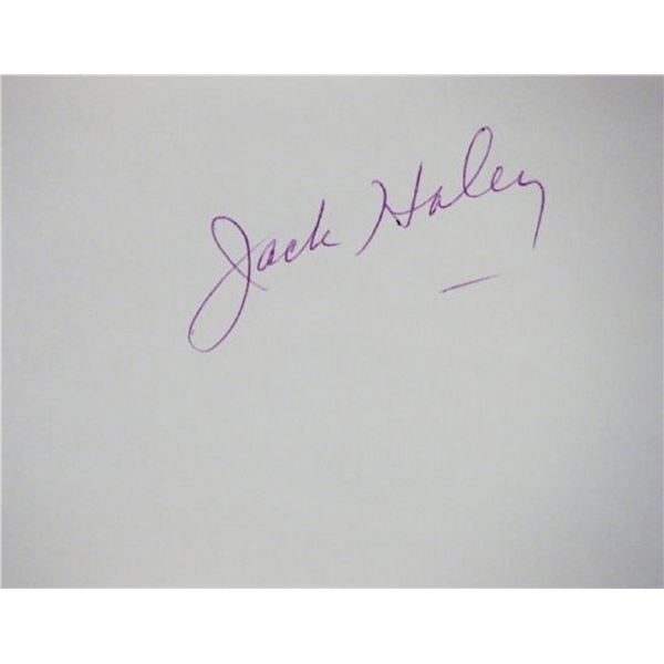 Wizard of Oz Jack Haley signature slip