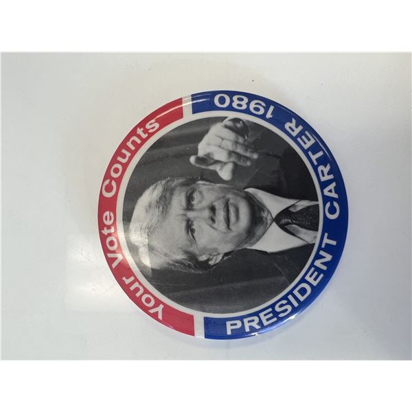 1980 President Carter vintage pin