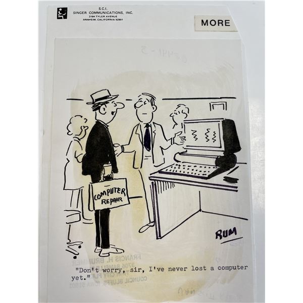 Frank Brummer Original Cartoon