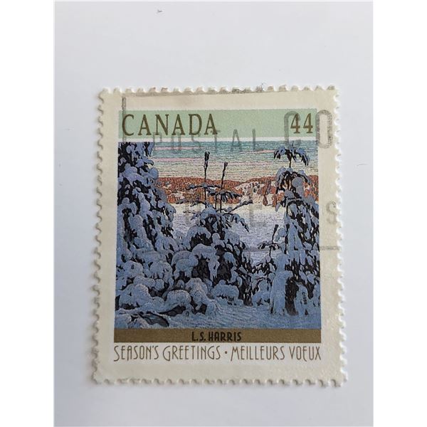 Season's Greetings 1989 Canada Stamp - L.S. Harris Snow II