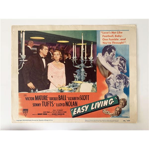 Easy Living original 1949 vintage lobby card