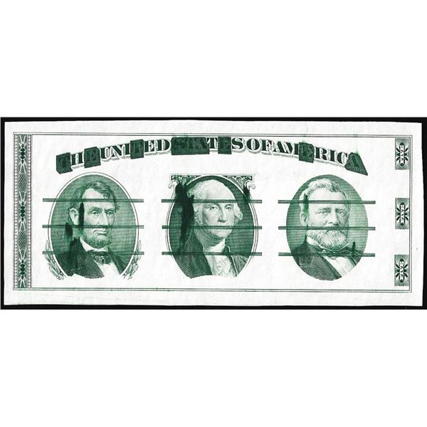 Circa 1970's Washington Center Giori Test Ink Smear Error Note