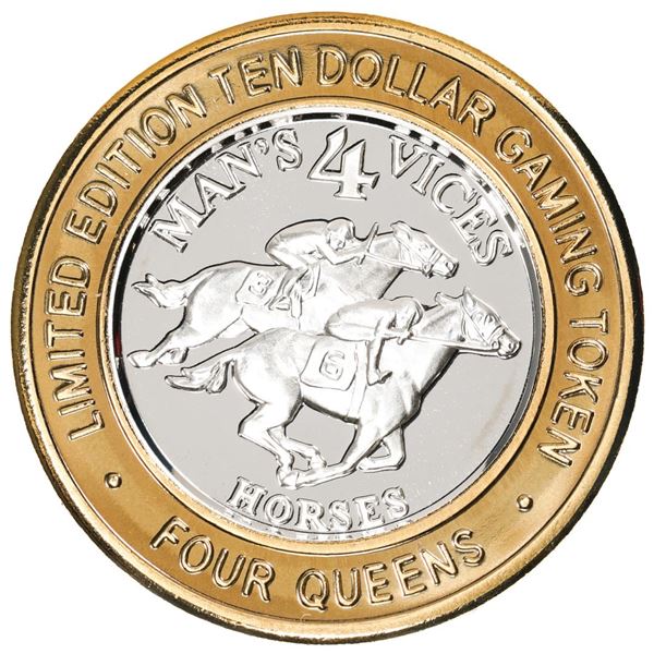 .999 Silver Four Queens Casino Hotel Las Vegas $10 Limited Edition Gaming Token