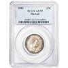 Image 2 : 1883 Kingdom of Hawaii Quarter Coin PCGS AU55