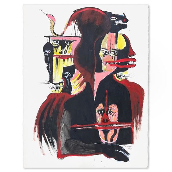 Milton Berwin (1925-2023) Original Painting on Paper