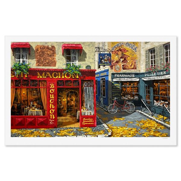 Viktor Shvaiko "Autumn in Paris (White)" Limited Edition Serigraph on Paper