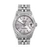 Image 2 : Rolex Ladies Midsize Stainless Steel Silver Index Diamond Datejust Wristwatch