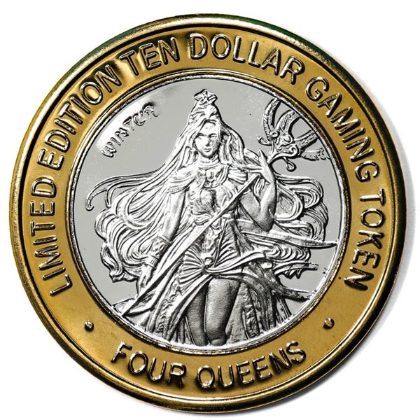 .999 Silver Four Queens Casino Hotel Las Vegas $10 Limited Edition Gaming Token