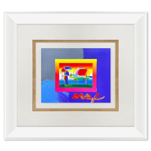 Peter Max "Rainbow Umbrella Man" Original Mixed Media on Paper