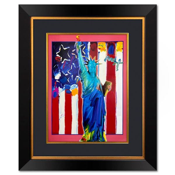 Peter Max "United We Stand" Original Mixed Media on Paper