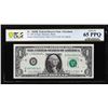Image 1 : 1969D $1 Federal Reserve Note Cleveland Fr.1907-D PCGS Gem Unc 65PPQ Fancy Serial