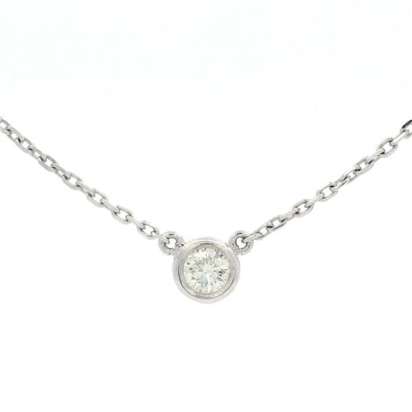 14KT White Gold 0.25 ctw Diamond Solitaire Necklace