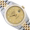 Image 1 : Rolex Mens Two Tone Factory Champagne Diamond Datejust  Wristwatch