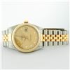 Image 5 : Rolex Mens Two Tone Factory Champagne Diamond Datejust  Wristwatch
