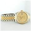 Image 6 : Rolex Mens Two Tone Factory Champagne Diamond Datejust  Wristwatch
