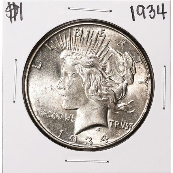 1934 $1 Peace Silver Dollar Coin