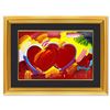 Image 1 : Peter Max "Two Hearts as One" Original Mixed Media on Paper