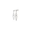 Image 2 : 18KT White Gold 0.85 ctw Diamond Dangle Earrings
