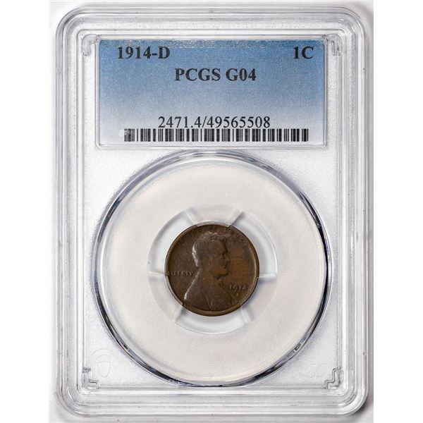 1914-D Lincoln Wheat Cent Coin PCGS G04