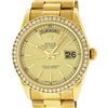 Image 1 : Rolex Men's 18K Yellow Gold Champagne Index Diamond Day Date President Wristwatch