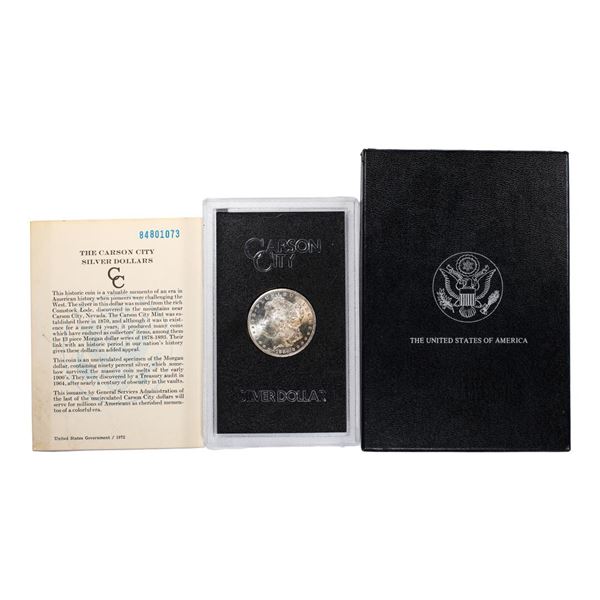 1884-CC $1 Morgan Silver Dollar Coin GSA Hoard Uncirculated w/Box & COA Toning