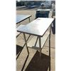 Image 2 : 2 TIER STAINLESS STEEL KITCHEN PREP TABLE 4'L X 2'W X 33.5"H