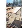 Image 2 : METAL WOOD TOP KITCHEN PREP TABLE 8' X30" X34.5"