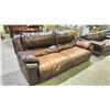 Image 2 : LEATHER RECLINER SOFA *CONDITION ISSUES*