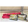 Image 1 : LOT OF 3 FOLDING CAMPING CHAIRS AND 2 OZARK TRIAL 10' MESH CURTAINS *MAY BE MISSING PARTS AND