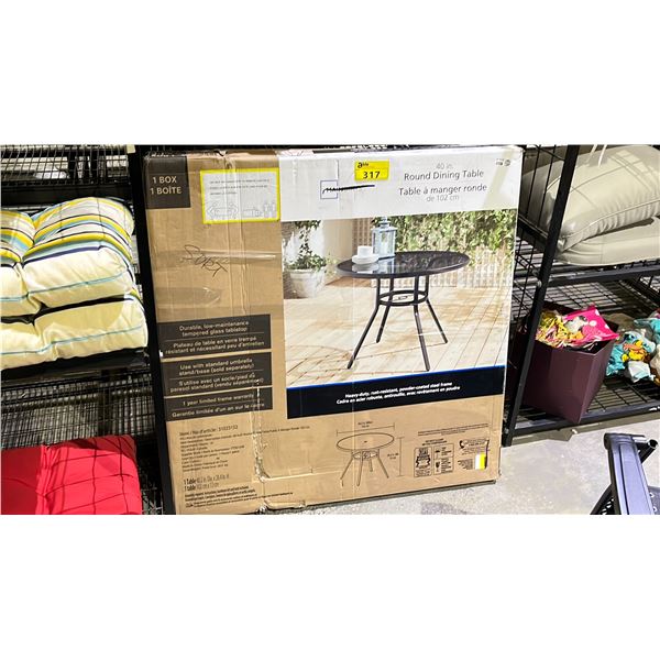 MAINSTAYS 40" ROUND DINING TABLE *MAY BE MISSING PIECES*