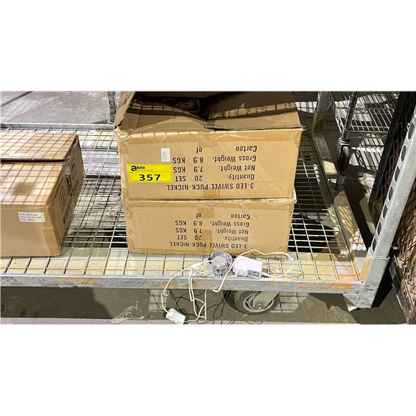2 BOXES OF YIGEDA LED SUPER SWIVEL PUCK LIGHT 3000K 3W