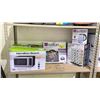 Image 1 : SHELF LOT OF HAMILTON BEACH MICROWAVE, SALTON INDUCTION COOK TOP AND MORE *UNKNOWN WORKING