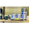 Image 1 : SHELF LOT OF ASSORTED CHRISTMAS LIGHTS AND SMART TOUCH LED DESK LAMP *UNKNOWN WORKING CONDITION/