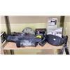 Image 1 : SHELF LOT OF PERCUSSION MASSAGERS, SNOW SHOES, CLOCK AND MORE *UNKNOWN WORKING CONDITION/ MAY BE