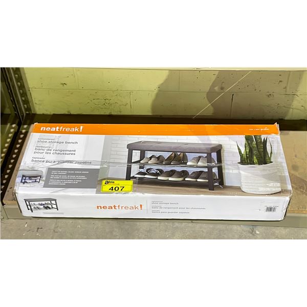 NEATFREAK! SHOE STORAGE BENCH *MAY BE MISSING PIECES*