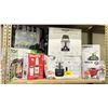 Image 1 : SHELF LOT OF KALORIK PRO DIGITAL TRIPLE BASKET DEEP FRYER, THE ROCK 3L ELECTRIC FONDUE SET, AND