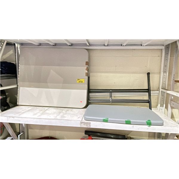 SHELF LOT OF FOLDING TABLES