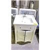 Image 1 : BATHROOM VANITY WITH SINK AND CABINET *MAY BE MISSING PIECES*