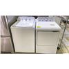 Image 1 : GE WASHER & DRYER SET (WASHER POWER BUTTON ISSUE, DRYER HANDLE ISSUE)