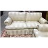 Image 4 : 2 MATCHING SOFAS CREAM STRIPING