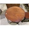 Image 3 : ROUND WOODEN END TABLE & WOODEN SIDE TABLE WITH EXTENDABLE ARMS